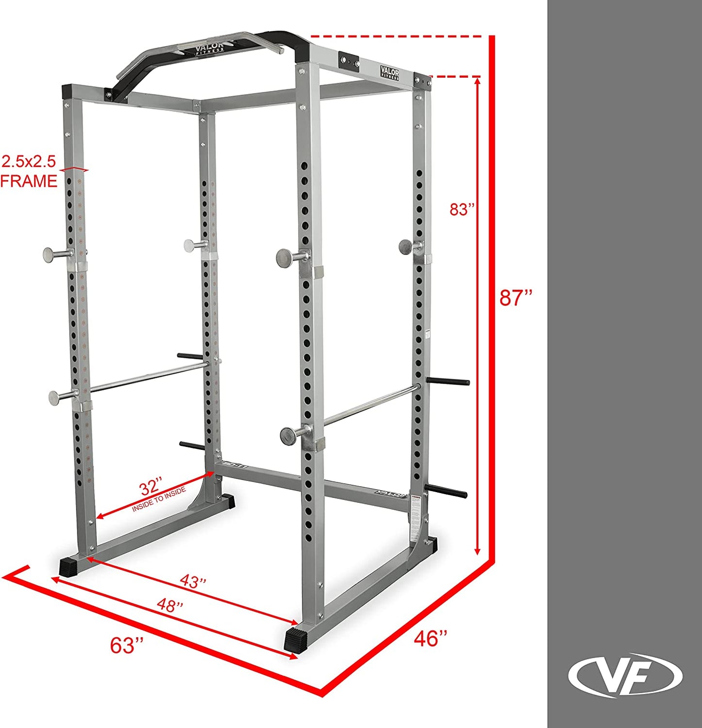 BD-11 Heavy Duty Power Rack/Squat Rack W/Chrome Pull up Bar and Power Cage Bundle Optins for a Complete Weightlifting Home Gym (BD-11 Power Rack)